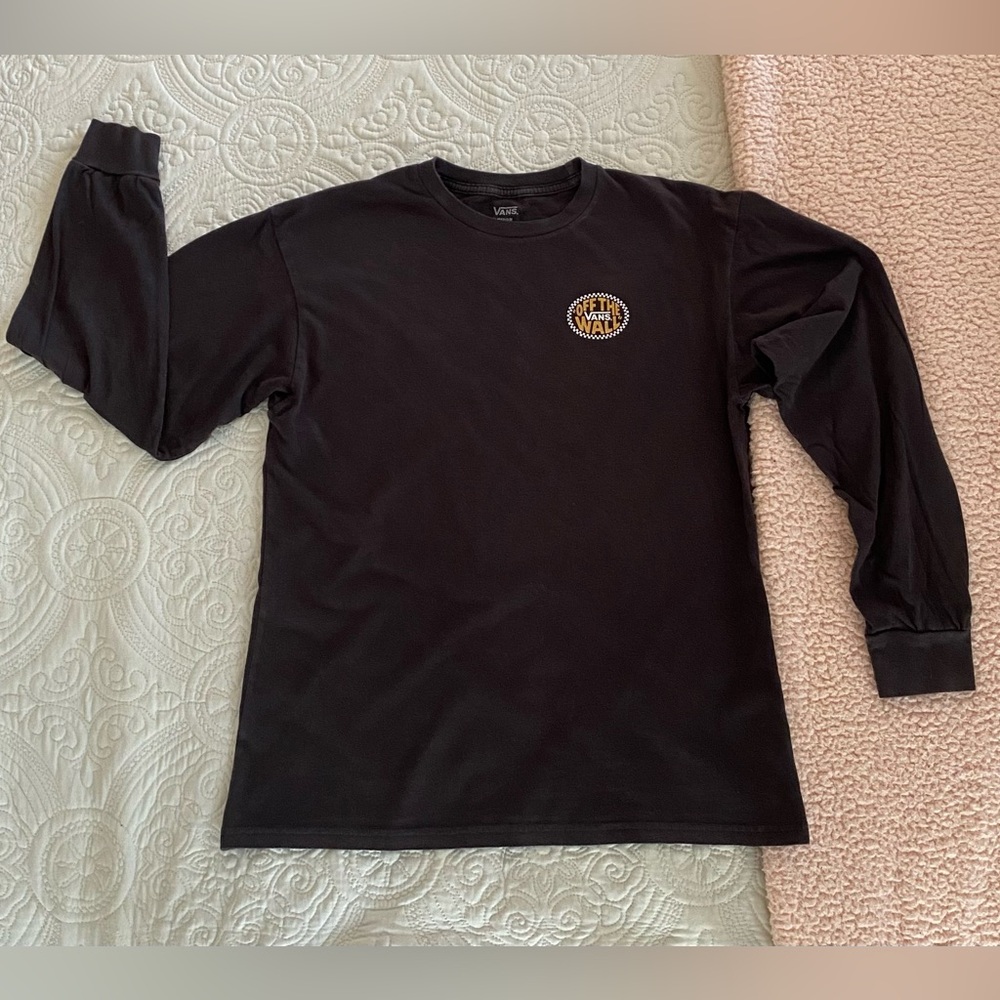 VANS. Black Long Sleeve Men's Tshirt